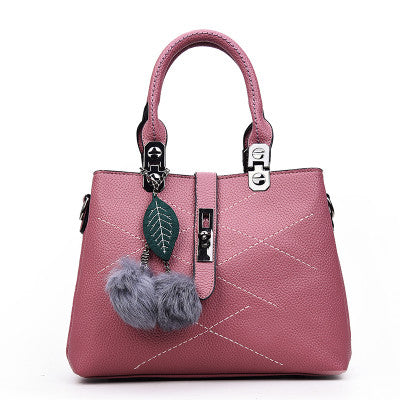 Fur Design Leather Ladies Handbags bws
