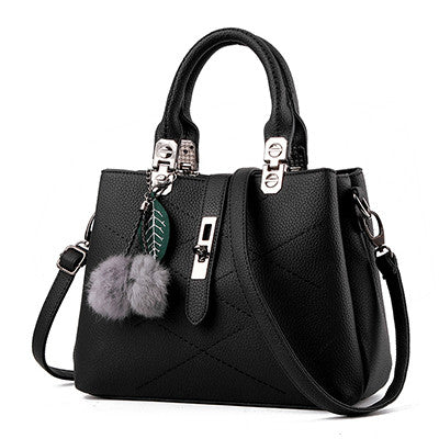 Fur Design Leather Ladies Handbags bws