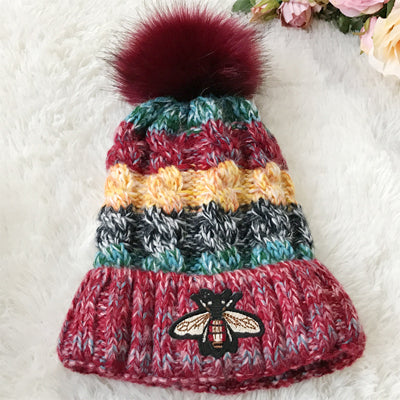 Colourful Woolen Yarn Women Hat