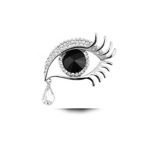 Elegant Crystal Big Eye Waterdrop Angel Tears Brooches For Women