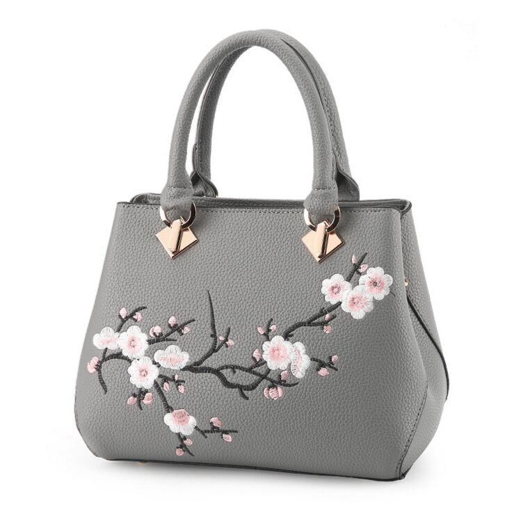 Embroidery Handbag Fashion Flower Tote Bag bws
