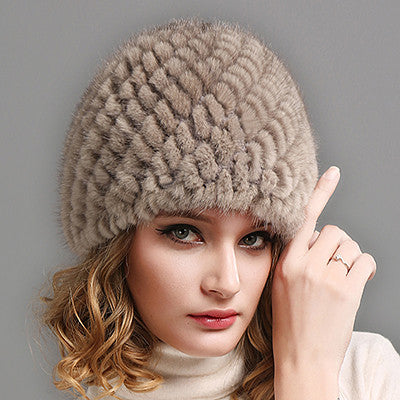 Real Mink Russian Fur Women Hats