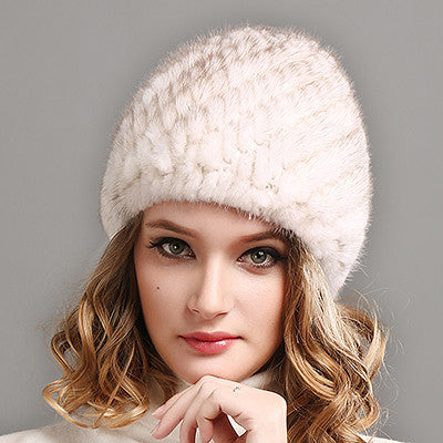 Real Mink Russian Fur Women Hats