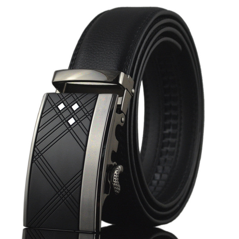 Luxury Leather Belt For Men Automatic Buckle