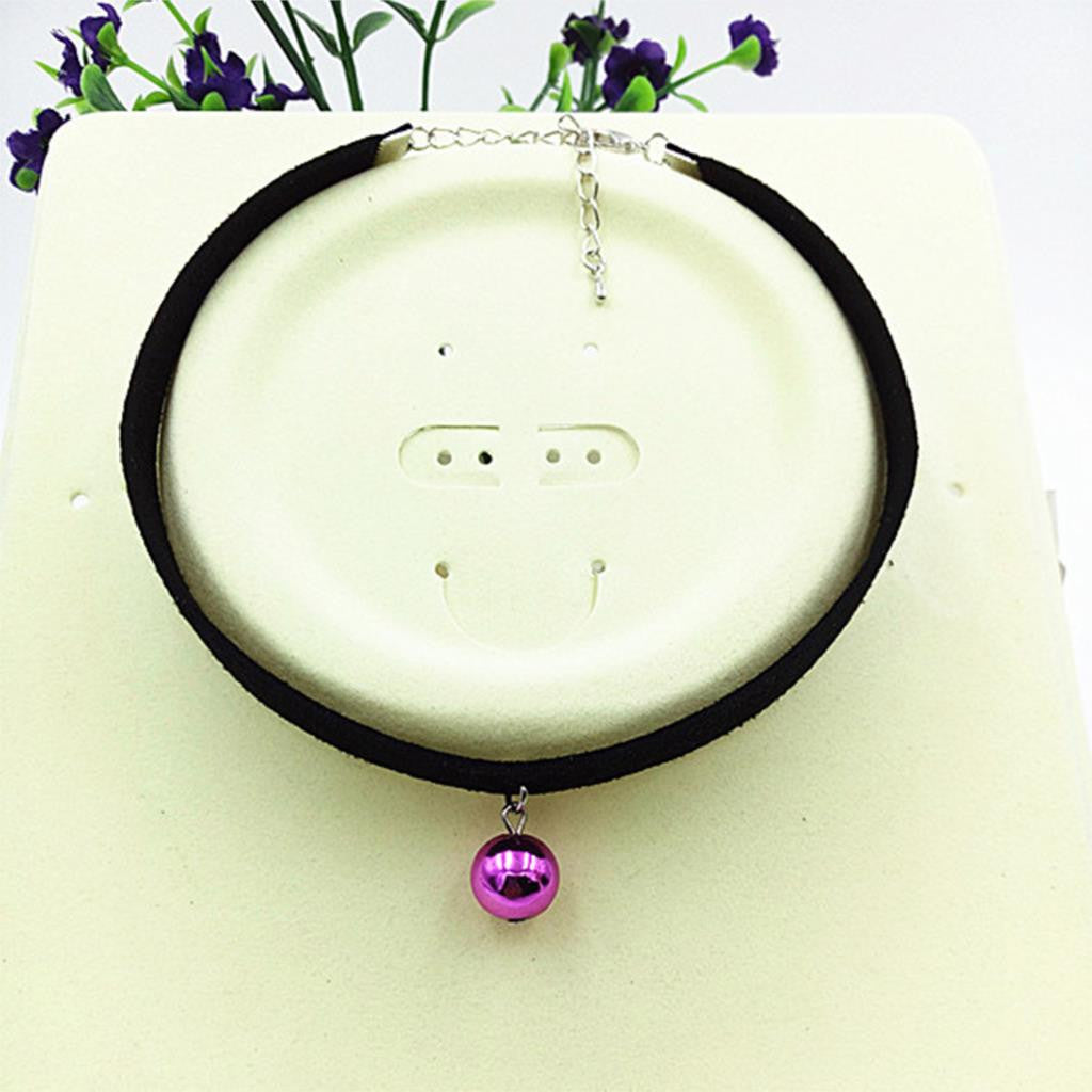 Fashion Black Rope Resin Pendant Choker Necklaces Jewelry
