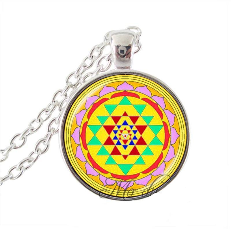 Fashion Buddhist Sri Yantra Pendant Necklaces Sacred Geometry Jewelry 8 types