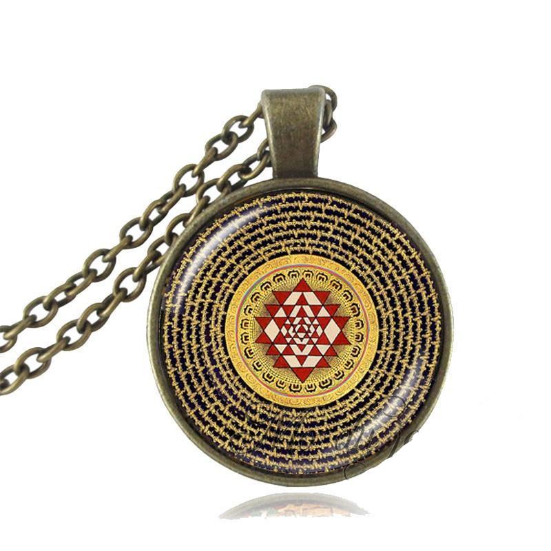 Fashion Buddhist Sri Yantra Pendant Necklaces Sacred Geometry Jewelry 8 types