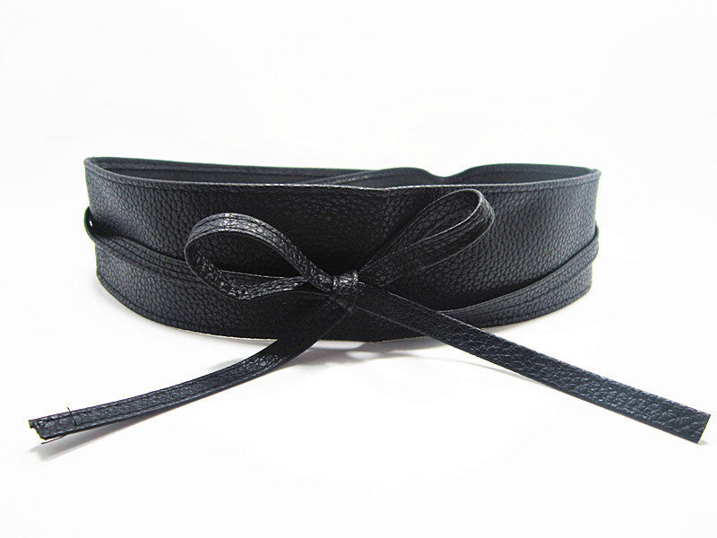 Fashion Circle Soft Leather Bowknot Body Shaping Band Belts for Women