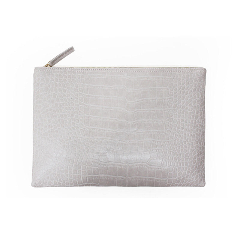 Fashion Crocodile Leather Design Clutch Envelope Bag