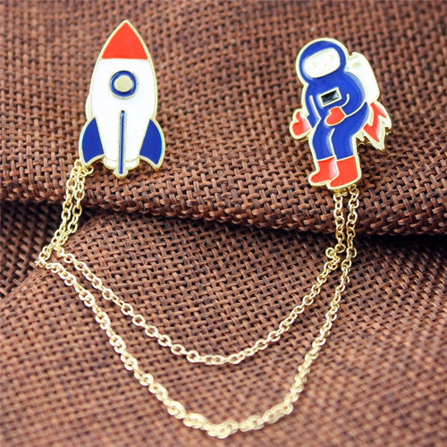 New Astronauts/earth Brooches Clothes Pins