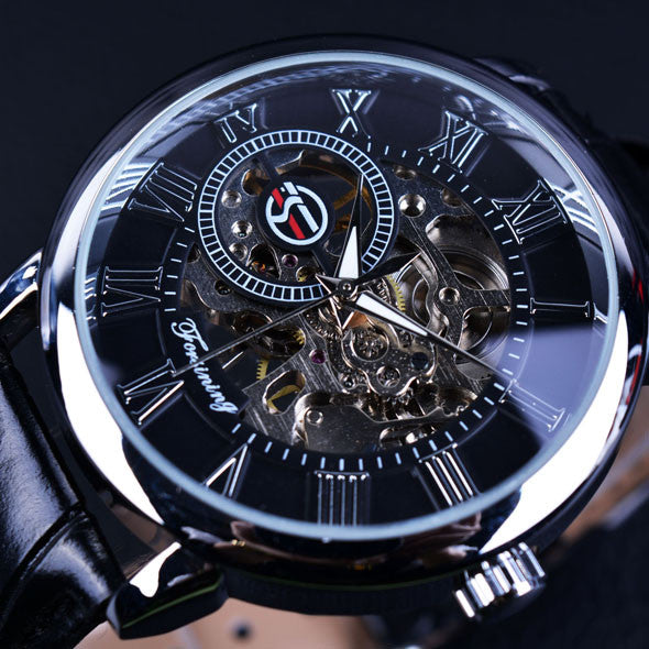 6 Hollow Engraving Skeleton Mechanical Watches wm-m