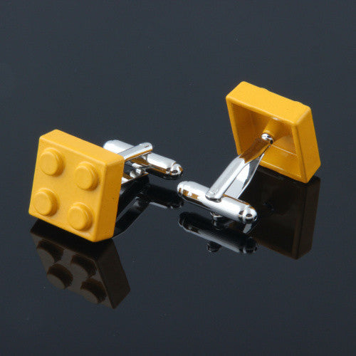 Muti-Color Bricks Design 5 Colors Men's Cufflinks