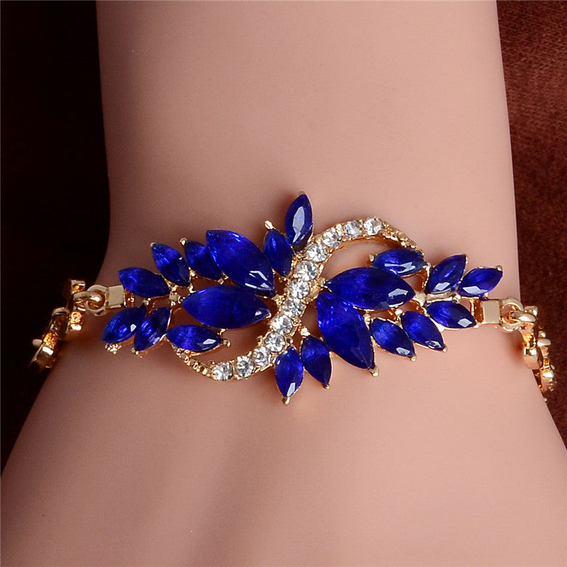 Austrian Crystal Gold Plated 5 Colors Bracelets Jewelry