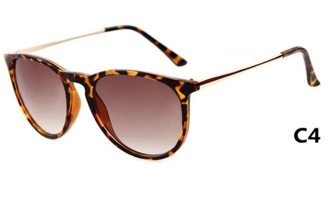 New Coating Sunglasses for Women Vintage Round Glasses