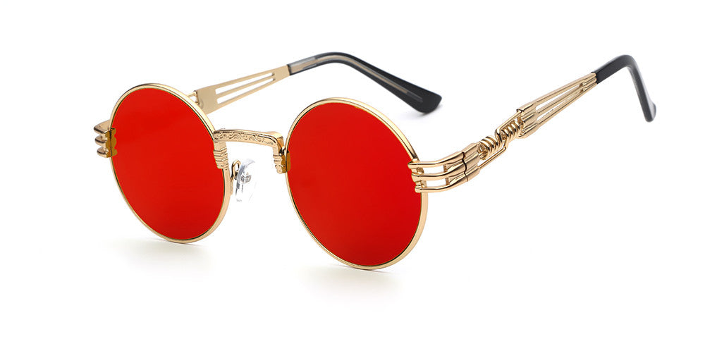 Steampunk Sunglasses Unisex Metal Wrap Round Shades Design