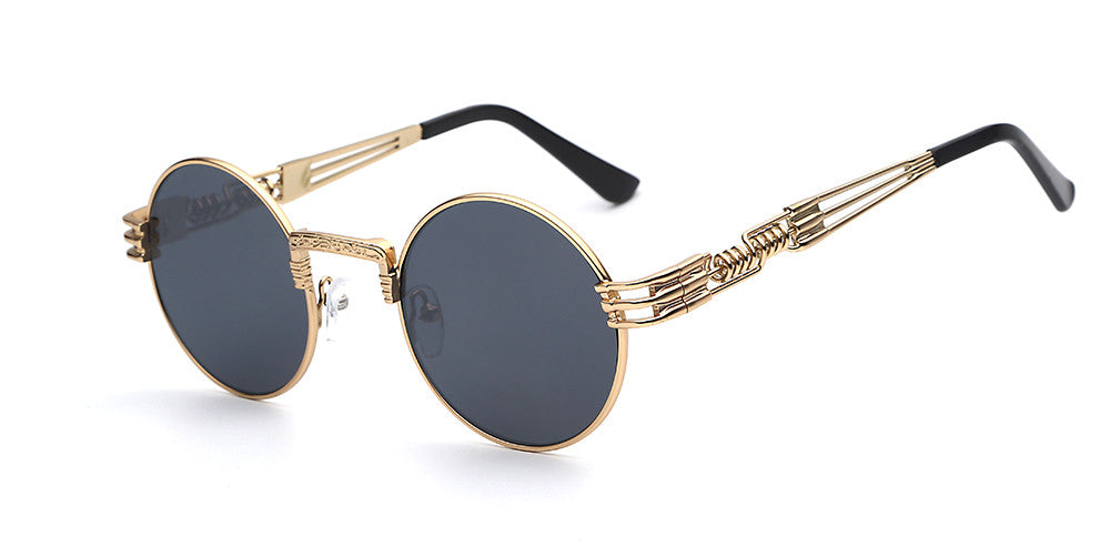 Steampunk Sunglasses Unisex Metal Wrap Round Shades Design