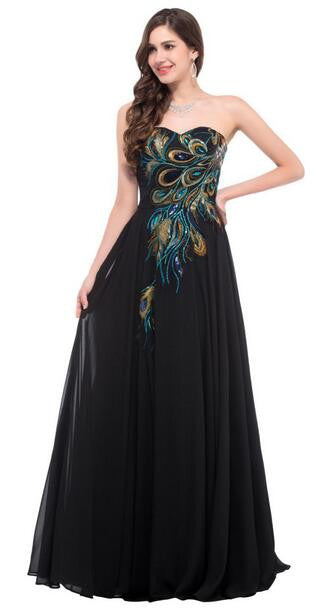 Peacock Design Evening Dresses