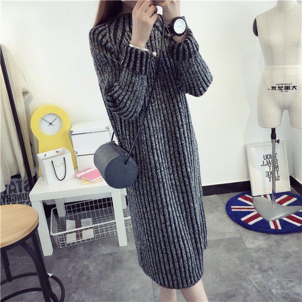 Long Knitted Thick Warm And Pullovers Jumper Sweaters for Women