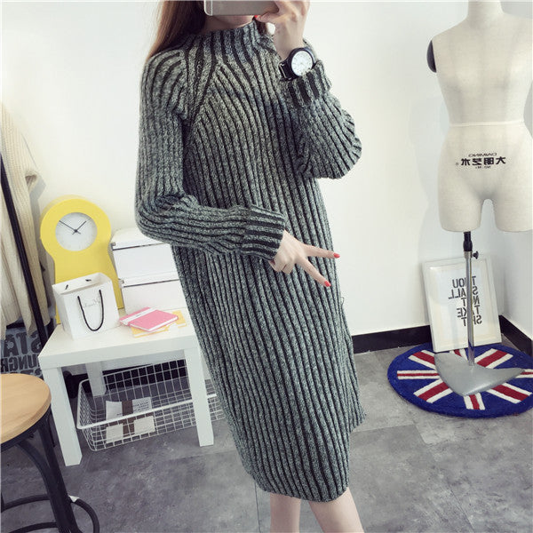 Long Knitted Thick Warm And Pullovers Jumper Sweaters for Women