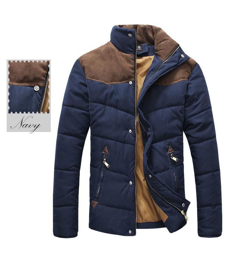 High Quality Splicing Cotton Padded Winter Jacket For Men