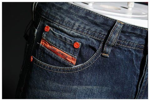 High Quality Blue Color Jeans For Men Ripped Button Pants