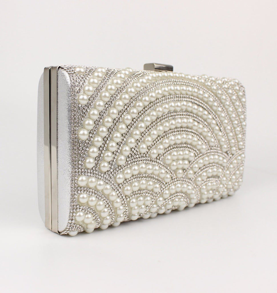 2 Pearl Luxury Clutch Party Evening Shoulder Bags