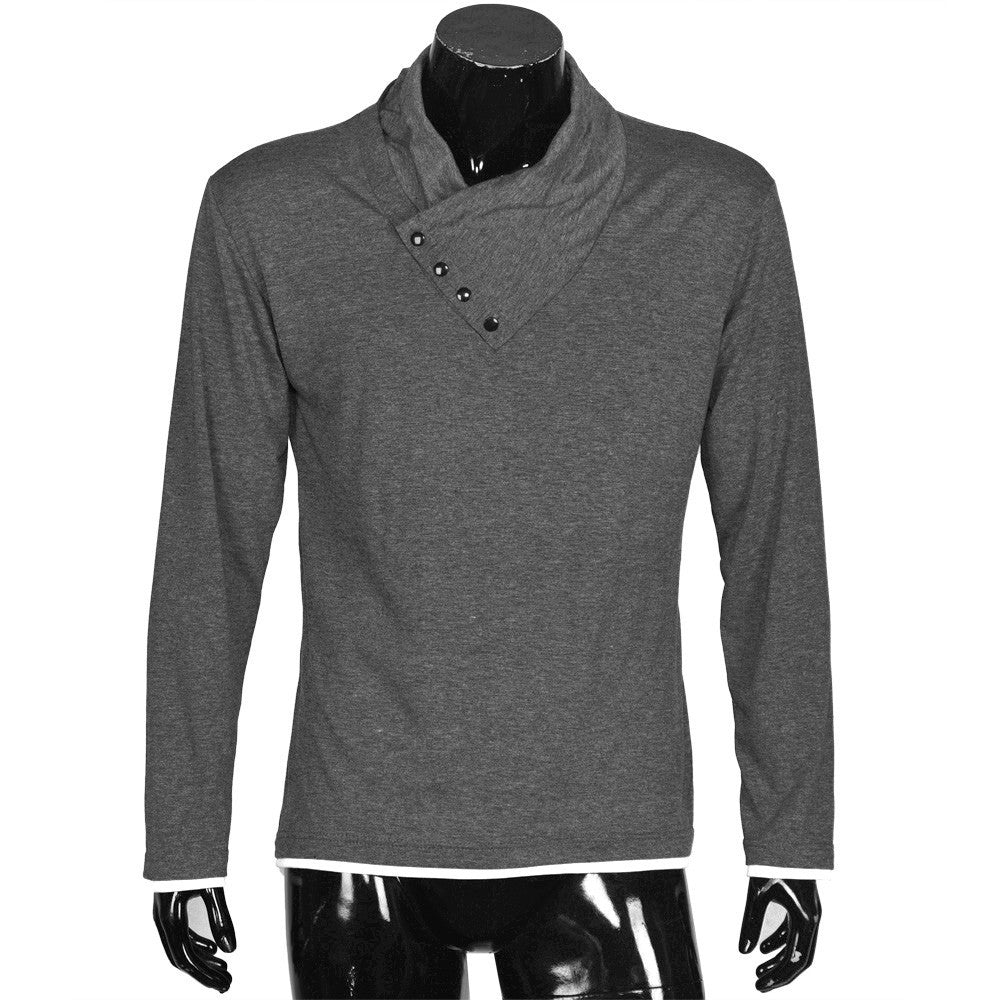 Autumn Winter Fashion Solid O-Neck Button Sweater For Men