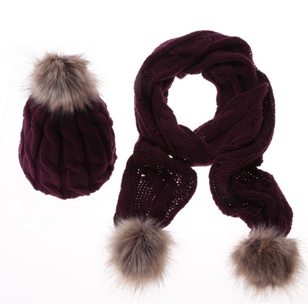 Autumn & Winter Set Scarves And Hats For Women