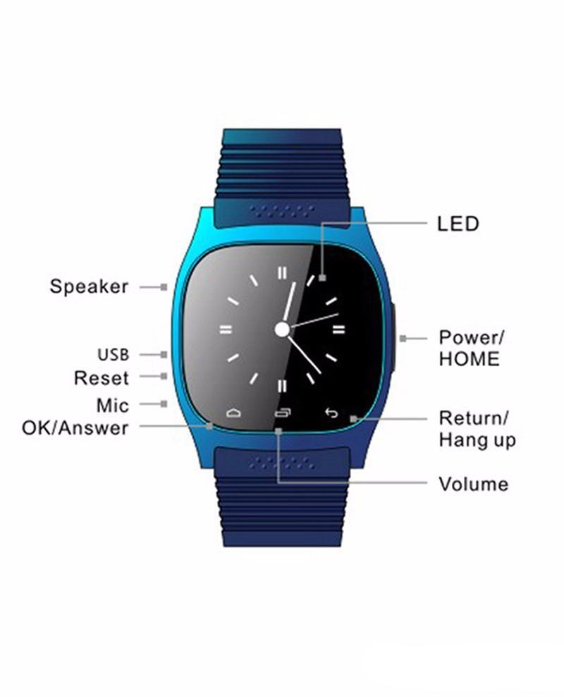 Waterproof Bluetooth Smart Watch With LED Alitmeter Music Player Pedometer For Apple IOS Android Smart Phones