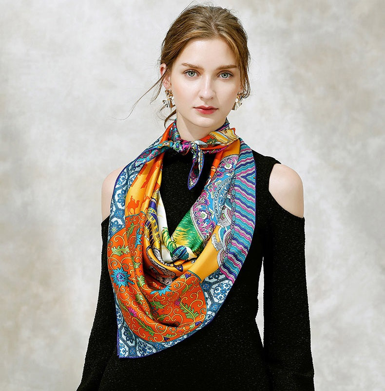 New Arrival 100% Silk Square Scarves