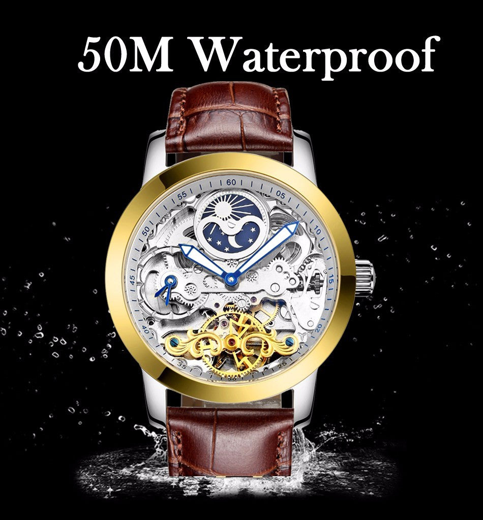 6 Brand Luxury Automatic Skeleton Business Watch wm-m