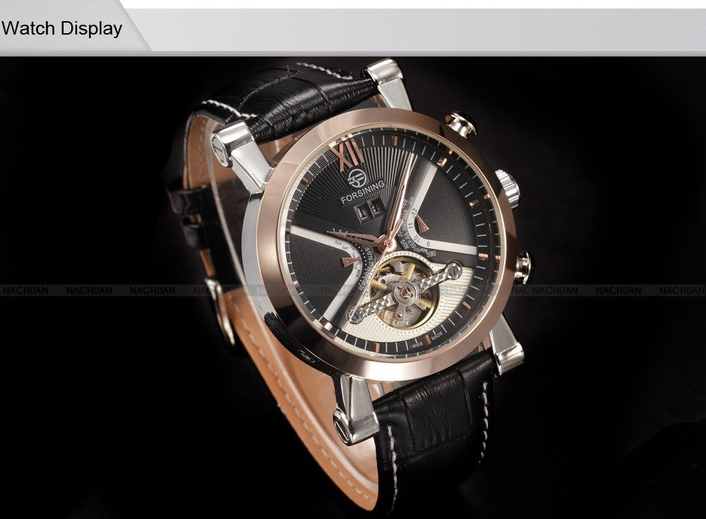 Classic Tourbillon Luxury Automatic Mechanical Calendar Watch wm-m