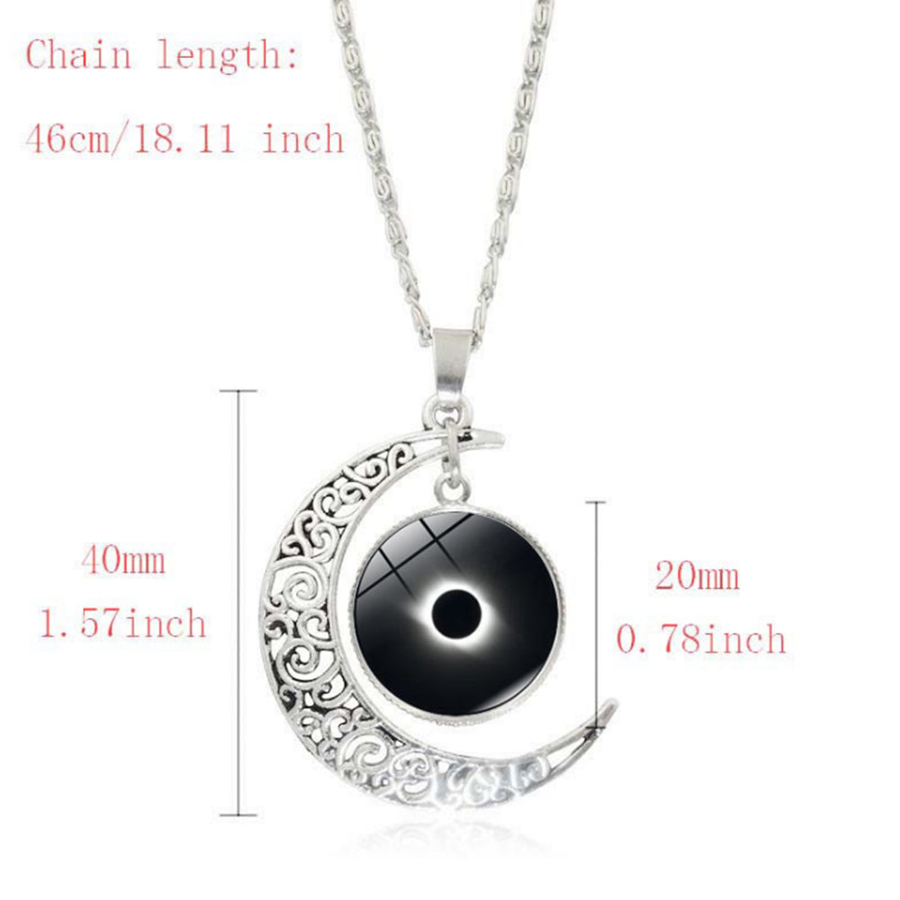 Hot Solar Eclipse Galaxy Astrophile Jewelry Moon Pendants Long Chain Necklaces