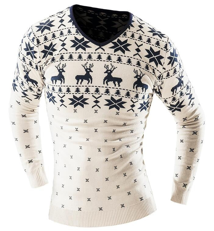 Chrimas Fashion Animal Print Sweater For Men