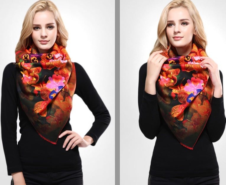 New Design Printed Winter Scarves For Woman