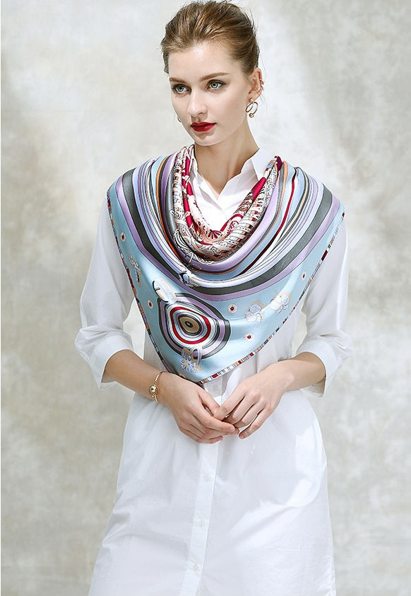 New Top Quality Pure Silk 106*106 Square Scarves