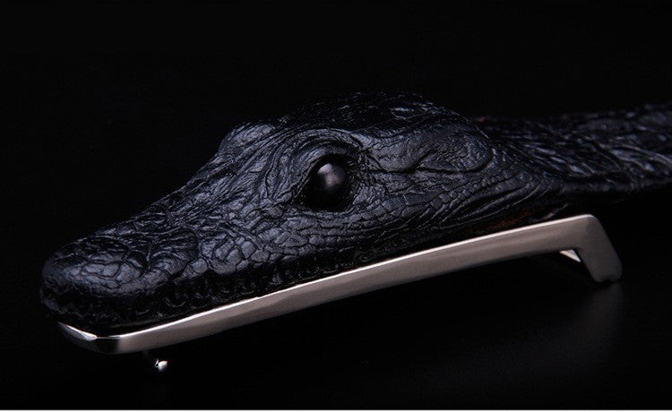Crocodile Design Luxury Leather High Quality Belt For Men