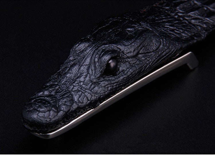 Crocodile Design Luxury Leather High Quality Belt For Men
