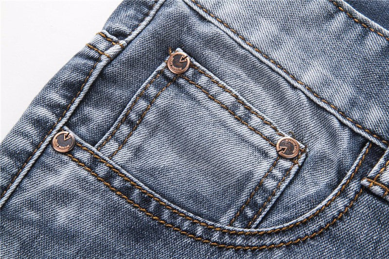 Brand Straight Denim Jeans for Men