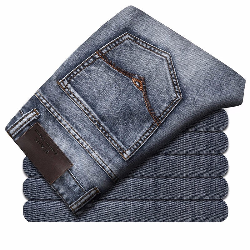 Brand Straight Denim Jeans for Men