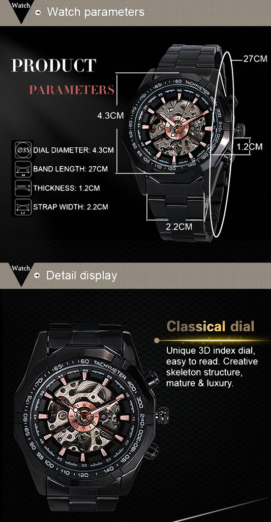 Skeleton Automatic Mechanical Watch wm-m
