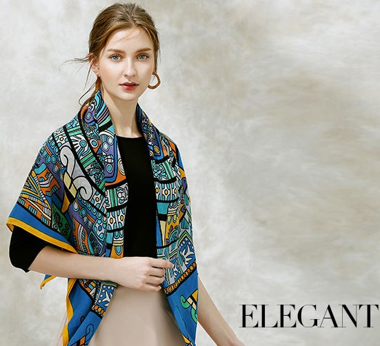 100% Wool Soft & Elegant Winter Luxury Scarves For Women