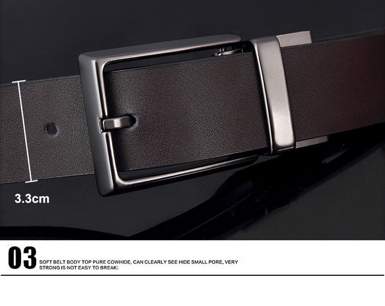 Double Side Use Design High Quality Leather Belt For Men