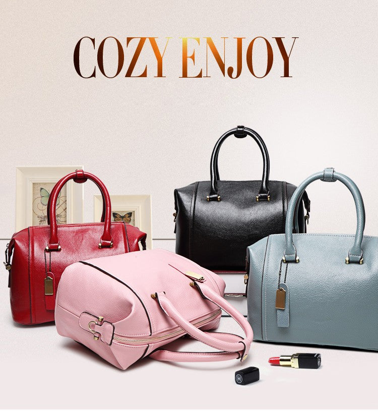 4 Colors Genuine Leather Tote Handbags