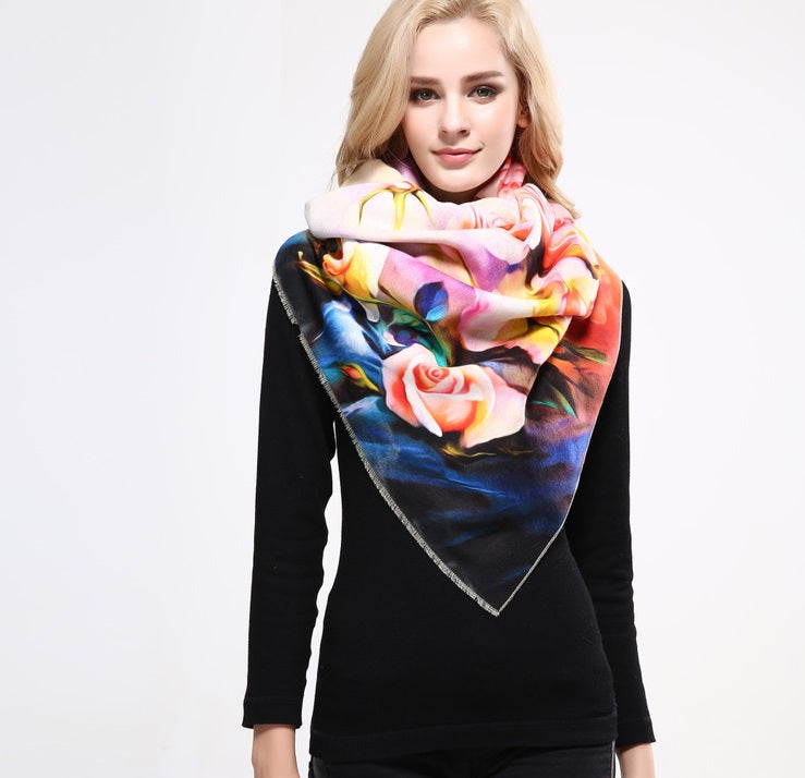 New Design Printed Winter Scarves For Woman