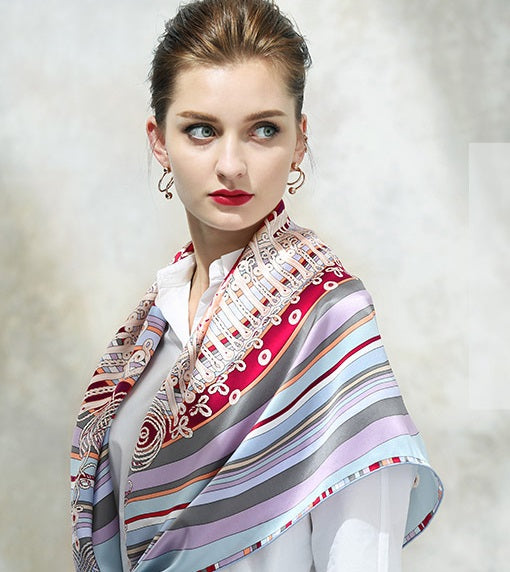 New Top Quality Pure Silk 106*106 Square Scarves