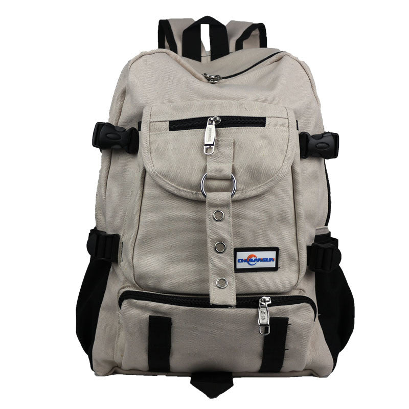 Arcuate Shoulder Strap Zipper Solid Casual Bag Men's Backpacks bmbwb