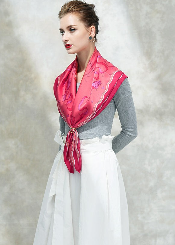 Classic New Arrival 100% Silk Square Elegant Scarves