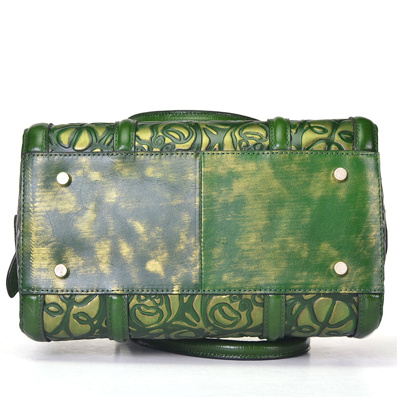 Genuine Leather Top Quality Tote Printed Handbag bws