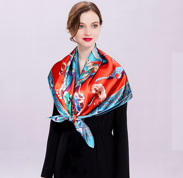 100% Silk New Arrival Elegant Square Scarves